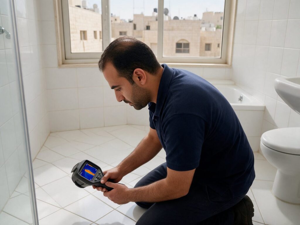 فحص المباني وكشف تسريبات المياه والرطوبة